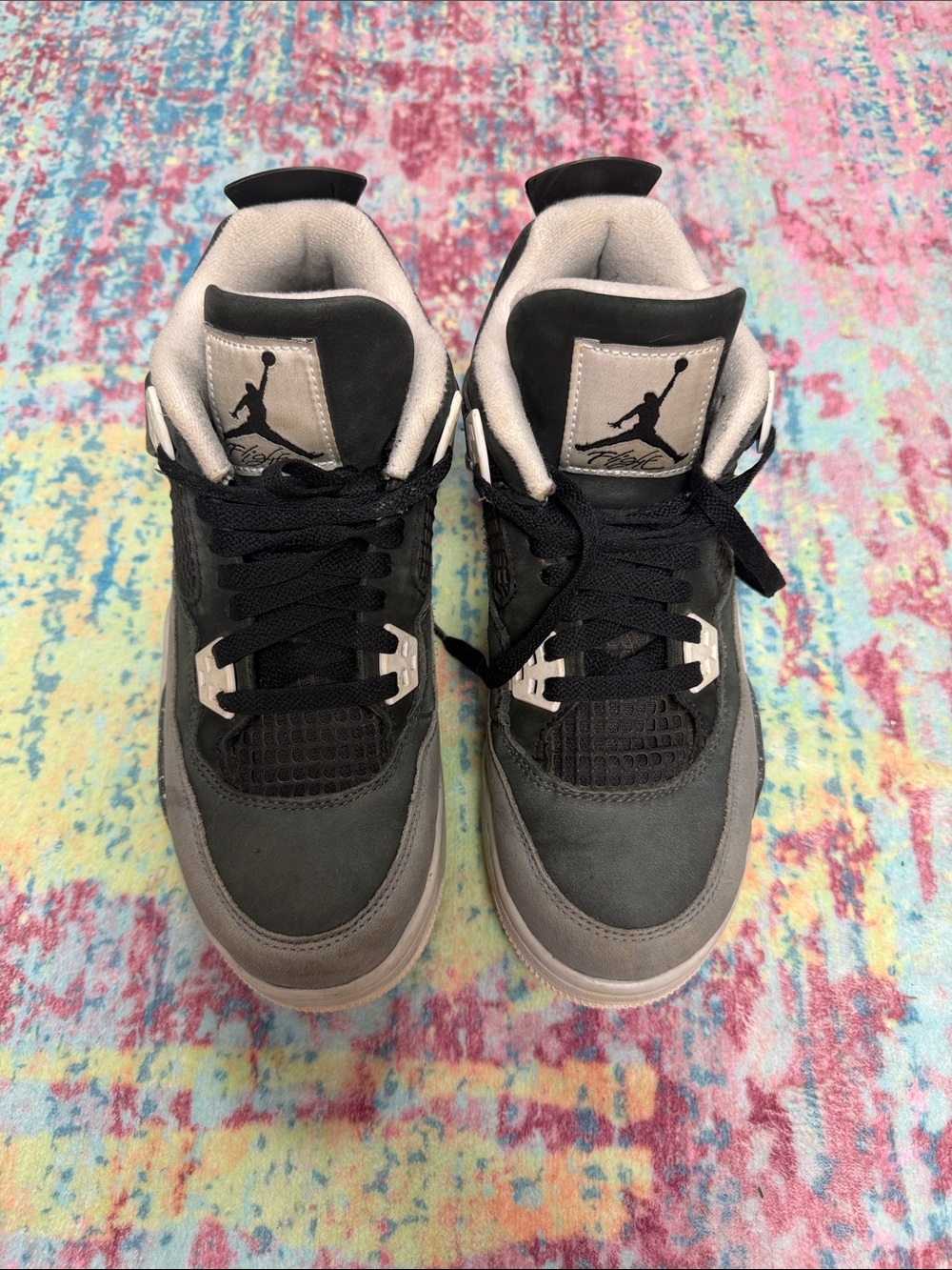Nike Air Jordan 4 Men's Sneakers - Black and Gray